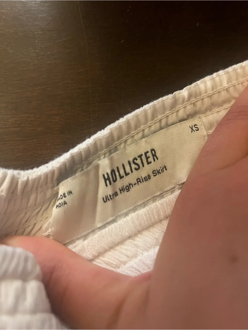Hollister Ultra High-Rise White Mini Skirt